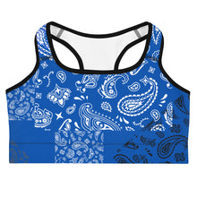 将图片加载到图库查看器,MMENT Bandana Krypto Blue Sports Bra