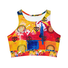 Load image into Gallery viewer, High Neck Crop Bikini Top (AOP)

