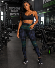 Load image into Gallery viewer, Blue Green Plague Yoga Leggings
