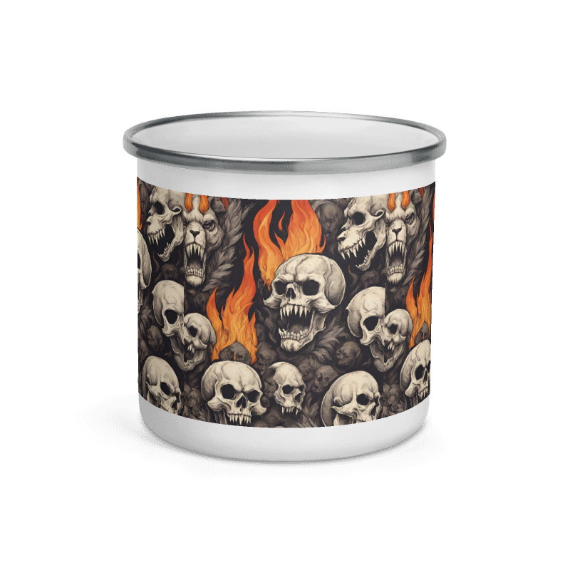 MMENT Fire skull candle