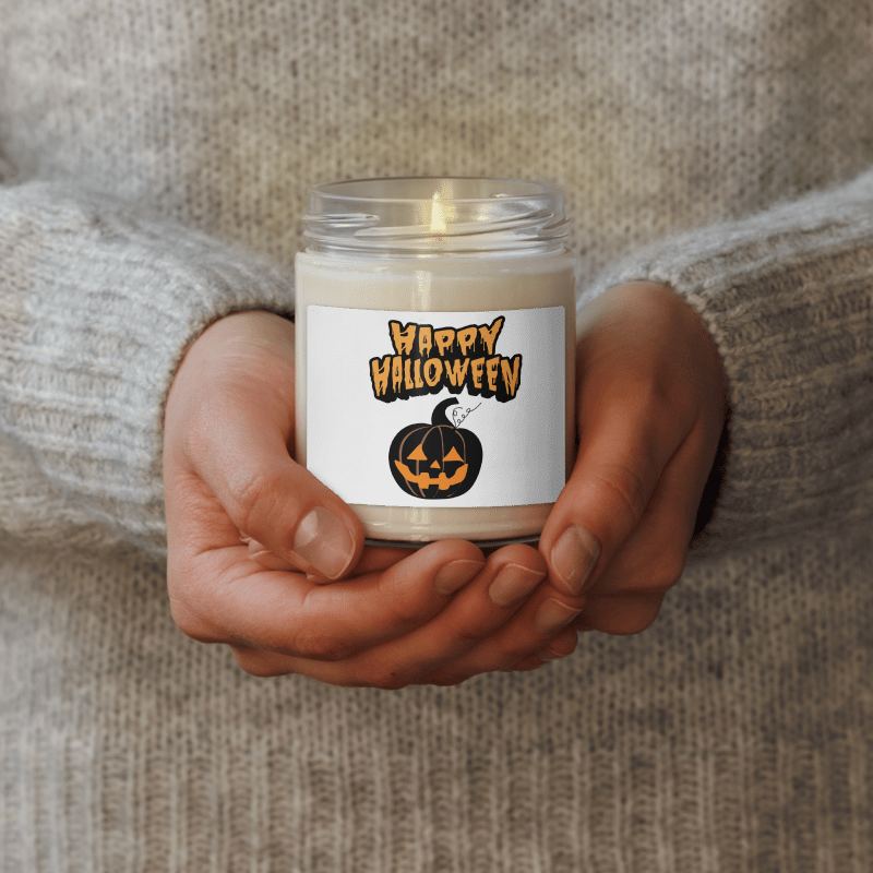Happy Halloween candle