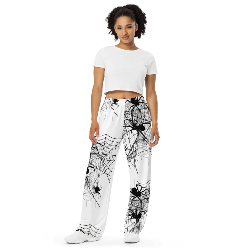Unisex Halloween spider pajama pants
