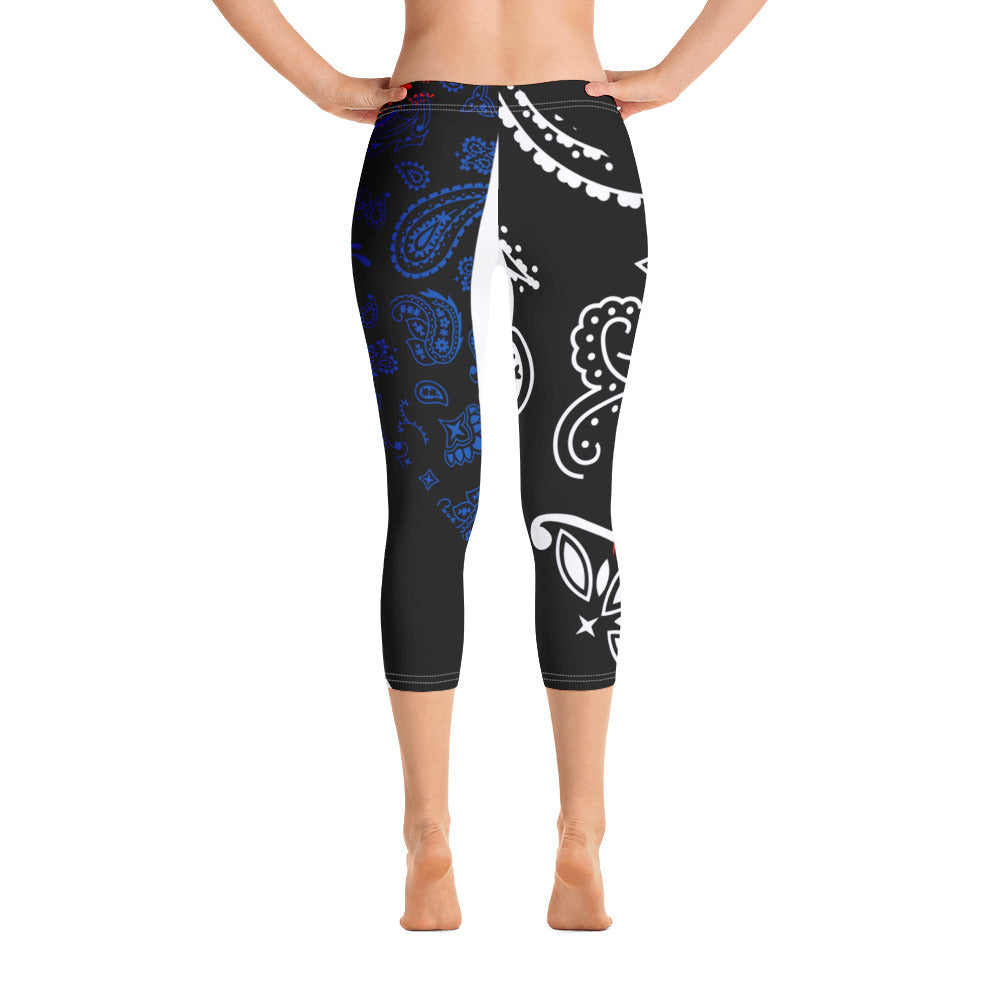 MMENT Bandana Black Capri Leggings
